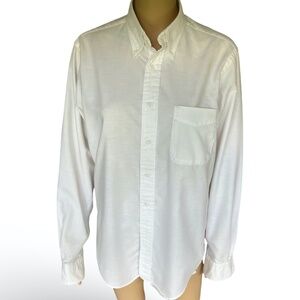 Lands' End: 15/34 Men's Long Sleeve Solid Oxford Dress Shirt